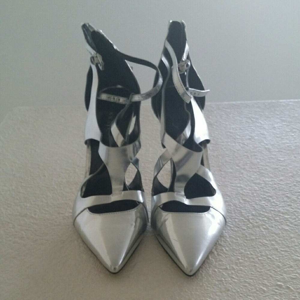 Ivanka Trump Silver heels Size 10